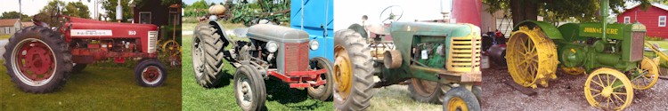 Four vintage tractors